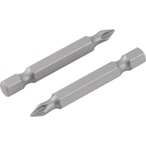 Bits/ponteira phillips S2, encaixe 1/4", nº 2, 1/4" x 50 mm, com 2 peças