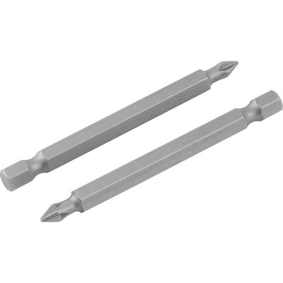 Bits/ponteira phillips S2, encaixe 1/4", nº 2, 1/4" x 75 mm, com 2 peças