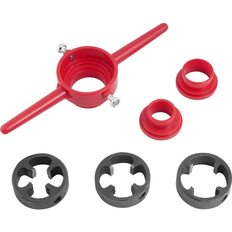 Jogo de tarraxas para canos de PVC de 1/2" a 1"