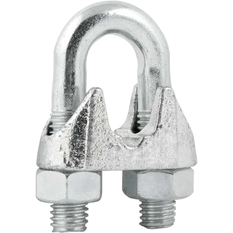 Clips para cabo de aço 1/2" - 12,70 mm, pacote com 2 peças