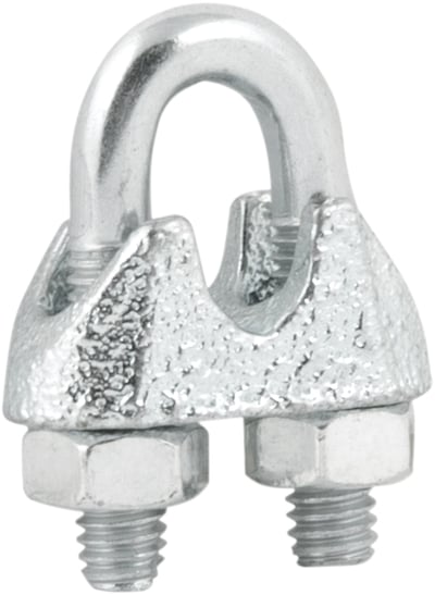 Clips para cabo de aço 1/8" - 3,18 mm, pacote com 30 peças