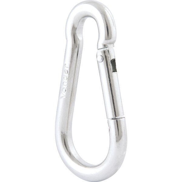 Mosquetão com trava, 9 mm x 90 mm, cartela com 1 peça