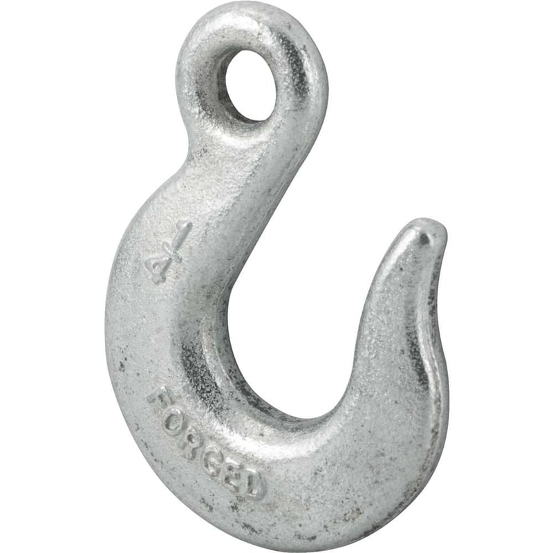 Gancho de aço com olhal, 0,8 tonelada, 1/4", sem trava