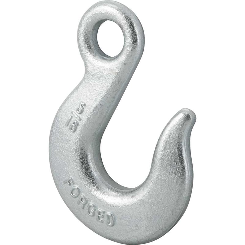 Gancho de aço com olhal, 1,0 tonelada, 5/16", sem trava