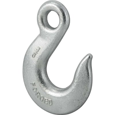 Gancho de aço com olhal, 1,5 tonelada, 3/8", sem trava