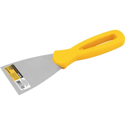Espátula de aço inox, 6 cm, com cabo plástico