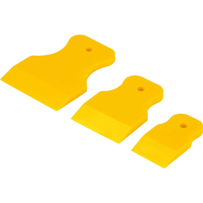 Jogo de espátulas em PVC, com 3 peças