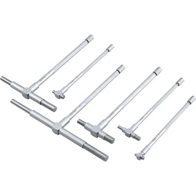 Calibrador telescópico, 8 mm a 150 mm, jogo com 6 peças