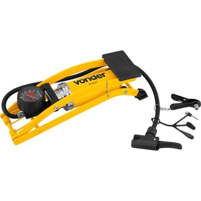 Bomba de ar para encher pneus, com pedal