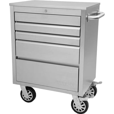 Carro em aço inox para ferramentas, com 5 gavetas
