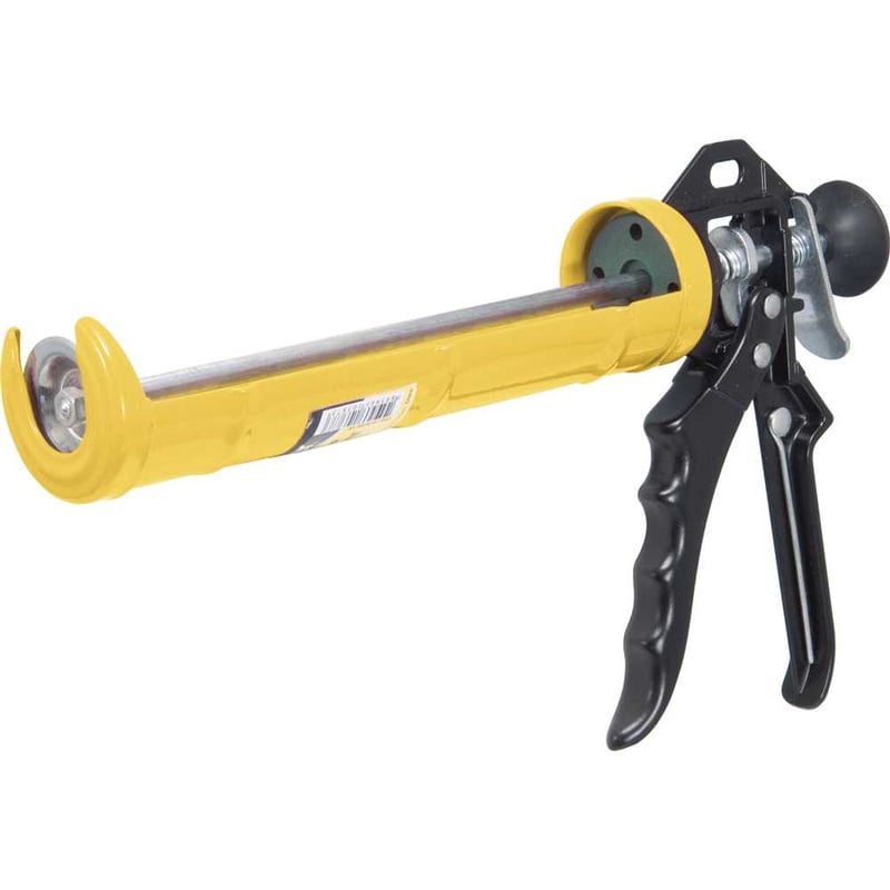 Aplicador para silicone, amarelo e preto