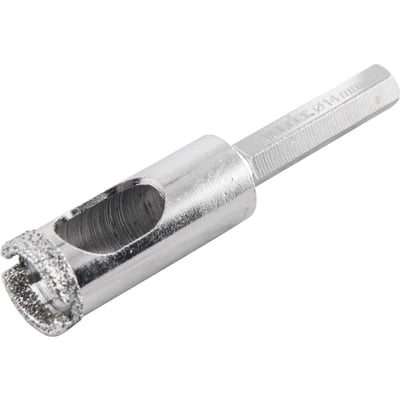 Serra copo diamantada 14 mm, refrigerada, com haste