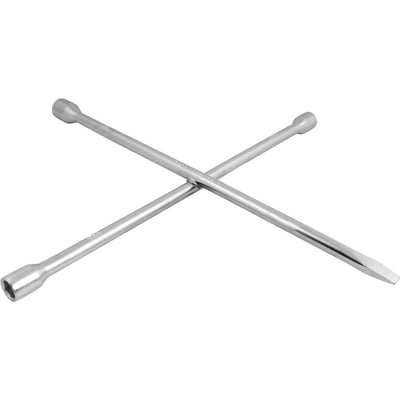 Chave de roda tipo cruz, 17,0 mm x 19,0 mm x 21,0 mm x espátula