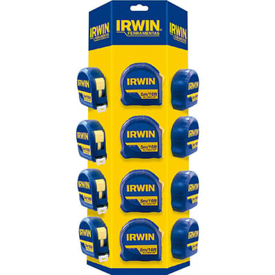 Trena curta com trava, 5 m x 19 mm, display com 12 peças