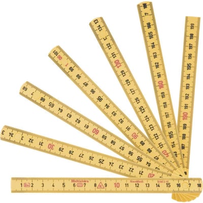 Escala métrica de nylon, 2 metros, 12 dobras, mm, G59212