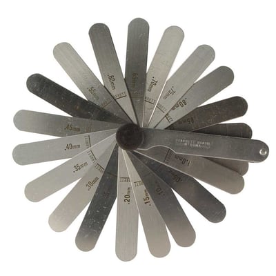 Cálibre de folga 0,05 mm a 1,00 mm com 20 lâminas, 77 mm, 66 MA STARRET