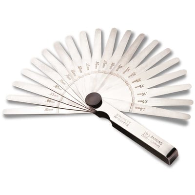 Cálibre de folga 0,04 mm a 5,00 mm com 13 lâminas, 114 mm, 467 M STARRET