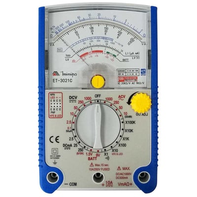 Multímetro analógico ET-3021C, 1000V Categoria lll 500V