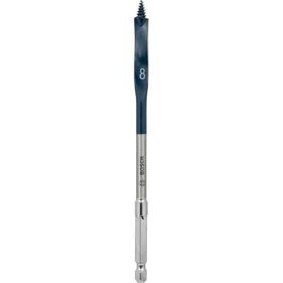 Broca chata para madeira, 8 mm x 152 mm, ponta autoperfurante