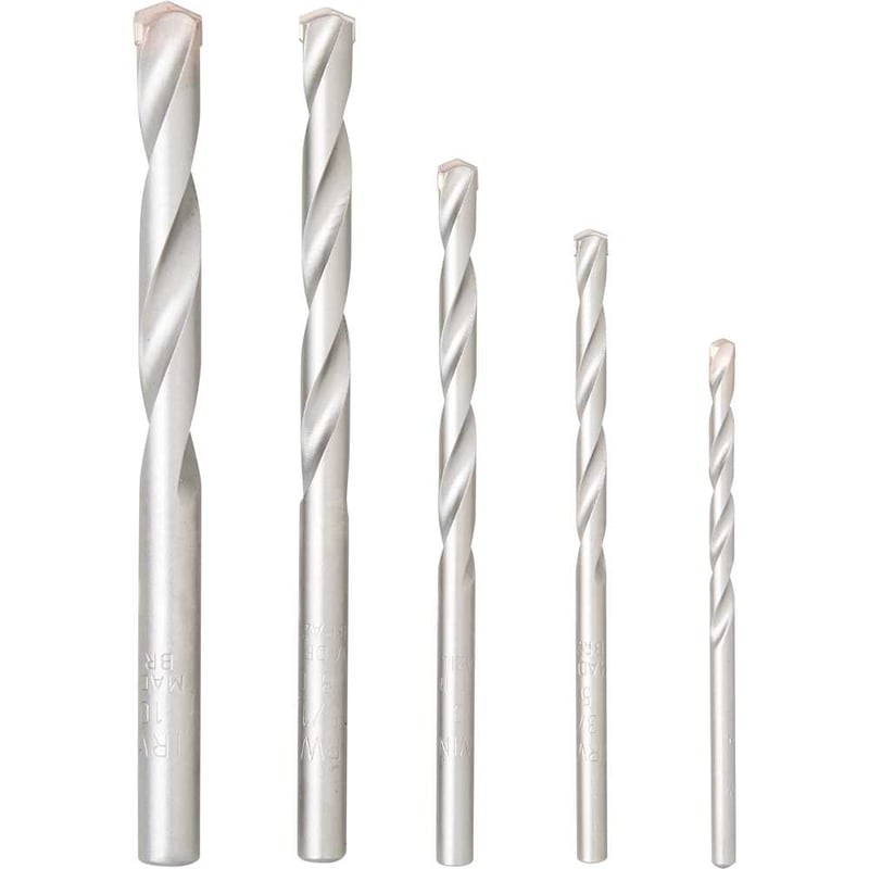 Jogo de brocas para concreto, com ponta de metal duro, 4 mm a 10 mm, com 5 peças, IW5305
