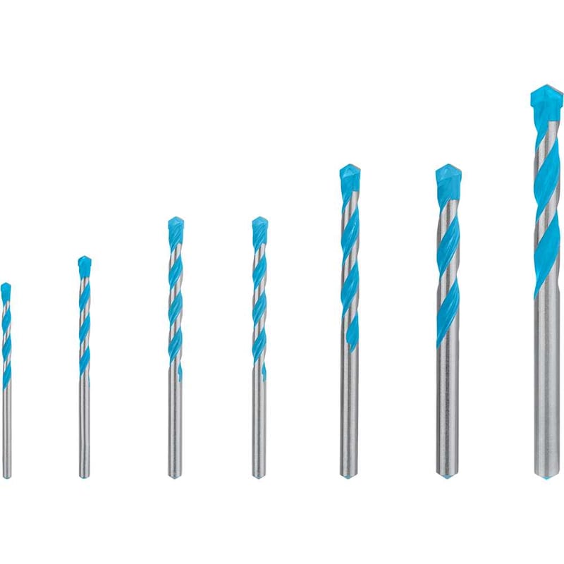 Jogo de brocas multiuso, com ponta de metal duro, 4,0 mm a 12,0 mm, com 7 peças, Expert CYL-9 Multiconstrution, 2 608 900 647