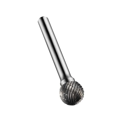 Lima rotativa esférica, 8,0 mm x 6,0 mm, com haste 6,0 mm