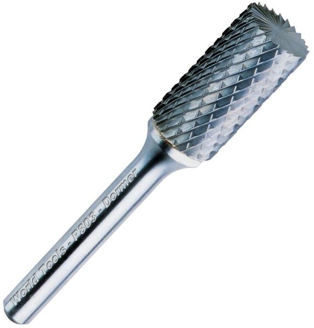 Lima rotativa cilíndrica, 9,5 mm x 19,0 mm, com haste 6,0 mm