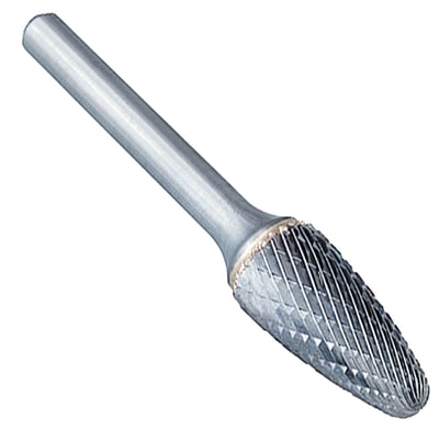 Lima rotativa árvore abaulada, 12,7 mm x 25,0 mm, com haste 6,0 mm, P81112.7X6.0