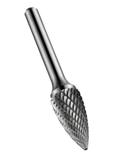 Lima rotativa árvore ponteaguda, 12,7 mm x 25,0 mm, com haste 6,0 mm