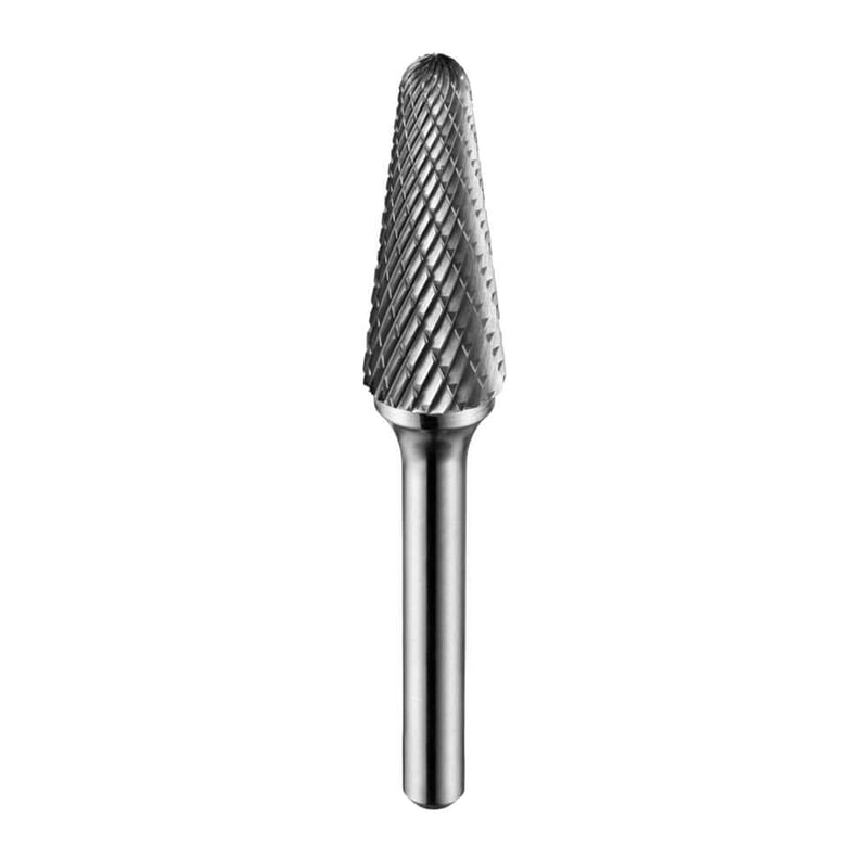 Lima rotativa cônica abaulada, 12,7 mm x 32,0 mm, com haste 6,0 mm