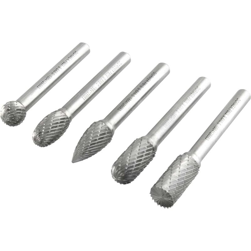Jogo de lima rotativa de metal duro P88001, 5 peças, forma, B, C, D, E, G, 5 peças