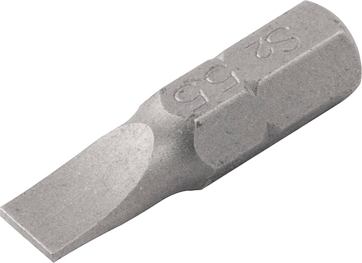 Jogo de bits/ponteiras, fenda, encaixe 1/4", 10 mm x 25 mm, X-LSI-25, cartela com 2 peças