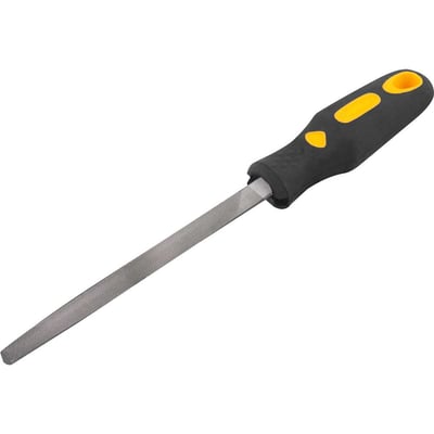 Lima triangular bastarda 6", com cabo, encartelada