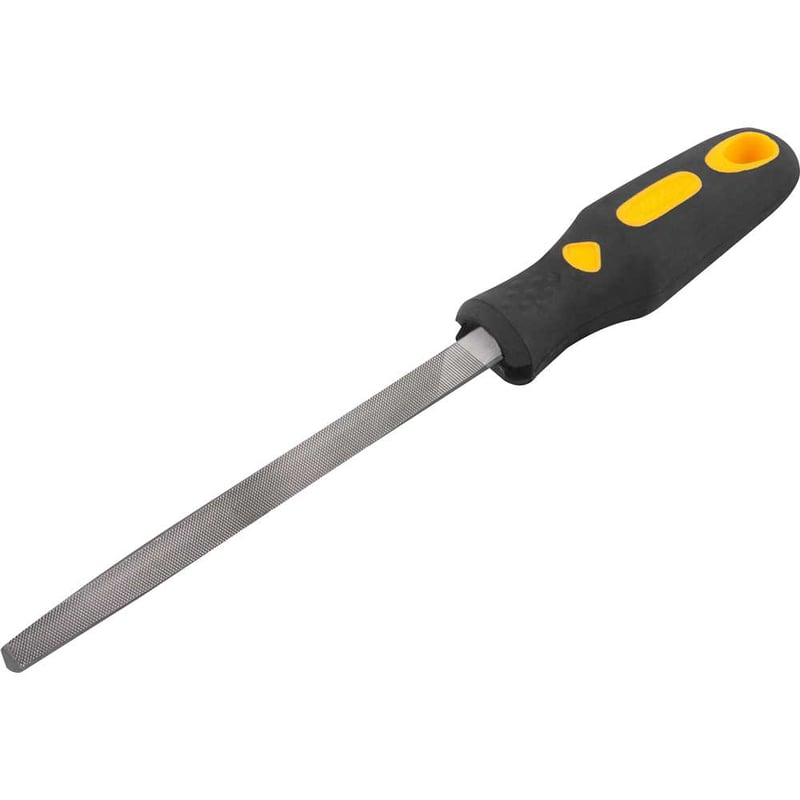 Lima triangular bastarda 6", com cabo, encartelada