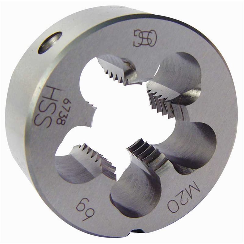 Cossinete de aço rápido, 20,0 mm x 2,50 mm x 45,0 mm, com peeling, DIN 223B 105/8