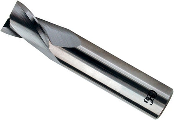 Fresa de topo em aço rápido 16,0 mm, 2 cortes, com 8% de cobalto, 327B, 801/1