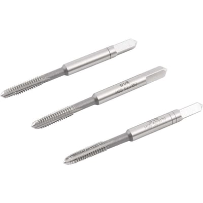 Macho manual de aço rápido 1/8" BSW, jogo com 3 peças