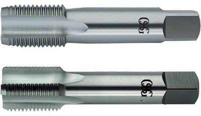 Macho manual de aço rápido 1/2" BSP, jogo com 2 peças, DIN 5157