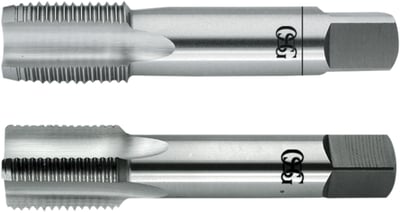 Macho manual de aço rápido 5/8" BSP, jogo com 2 peças, DIN 5157