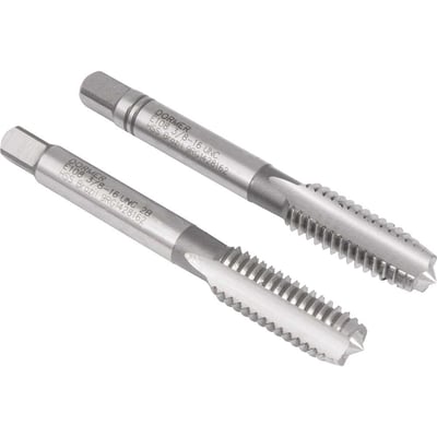 Macho manual de aço rápido 5/16" UNC, jogo com 2 peças