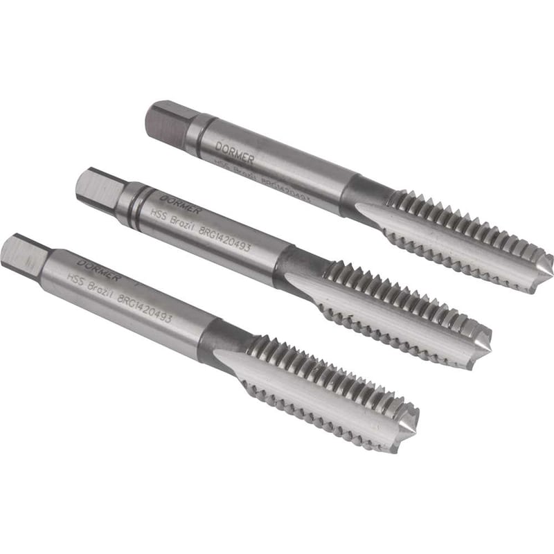 Macho manual de aço rápido 1/4" UNC, jogo com 3 peças, E108