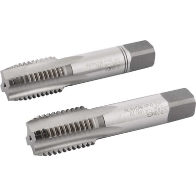 Macho manual de aço rápido 1" UNF, jogo com 2 peças