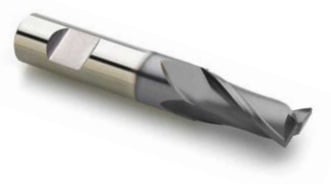 Fresa topo, 4,0 mm, em metal duro, revestimento de TiAlN, dois cortes, DIN 6535 HB Weldon Shank, S922