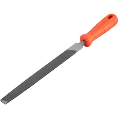 Lima chata bastarda, 8", com cabo plástico