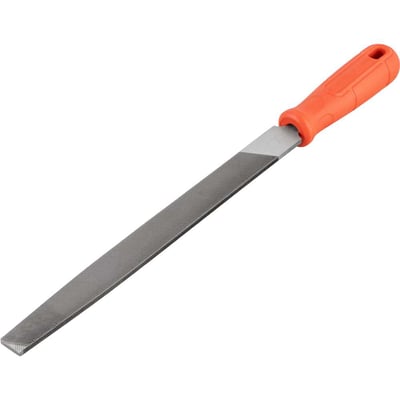 Lima chata bastarda, 10", com cabo plástico
