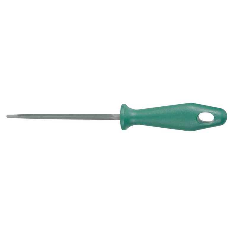 Lima triangular bastarda, 8", com cabo
