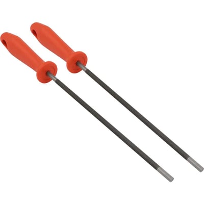 Lima redonda para motosserra, com cabo, 8" x 13/64", com 2 peças, 01798BC