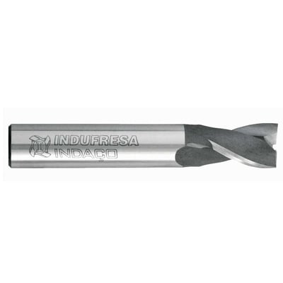 Fresa de topo em aço rápido 10,0 mm, 2 cortes, 327B, 1445, INDAÇO