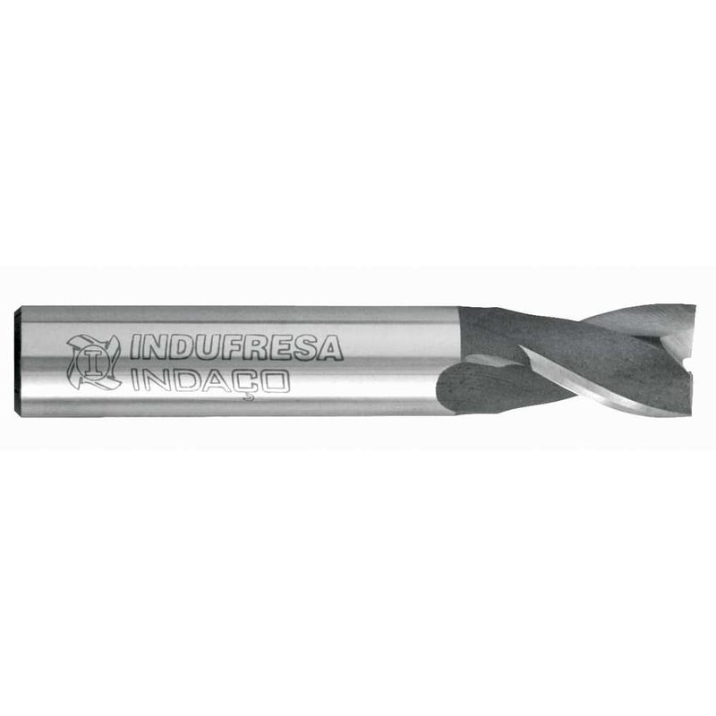 Fresa de topo em aço rápido 12,0 mm, 2 cortes, 327B, 1445, INDAÇO