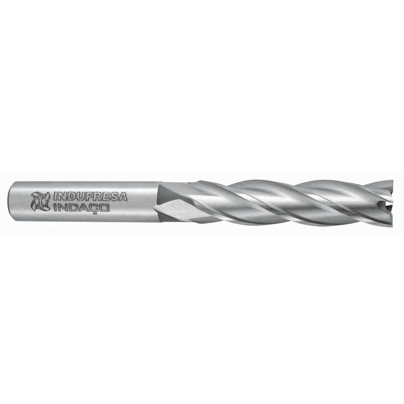 Fresa de topo em aço rápido 16,0 mm, com 4 cortes, DIN 844AN 1501, INDAÇO
